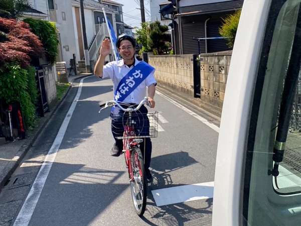 ふじみ野市議会議員選挙自転車遊説２