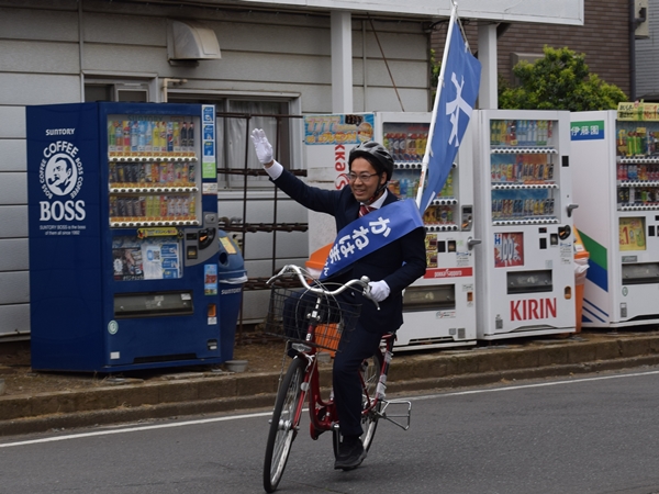 ふじみ野市議会議員選挙自転車遊説最終日１
