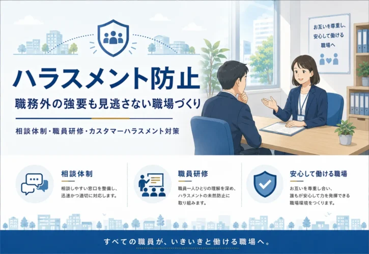 ハラスメント防止と安心職場づくり