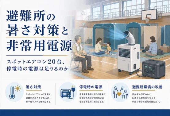 避難所の暑さ対策と非常用電源