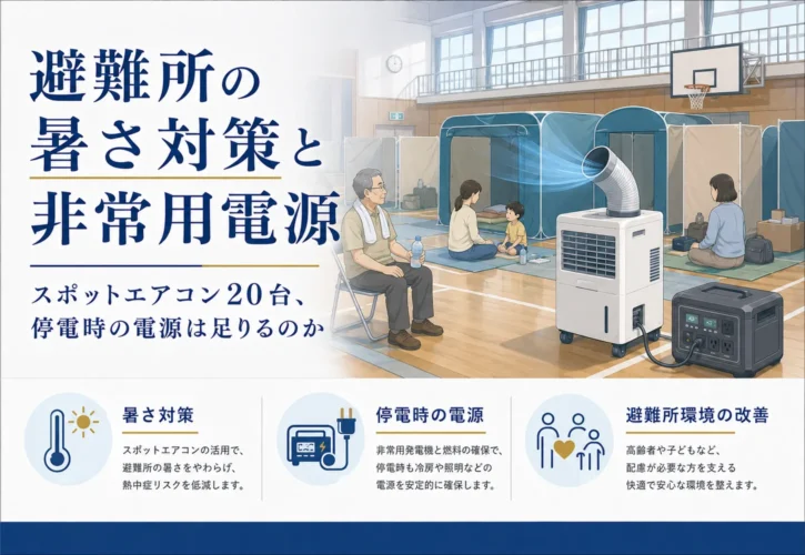 避難所の暑さ対策と非常用電源